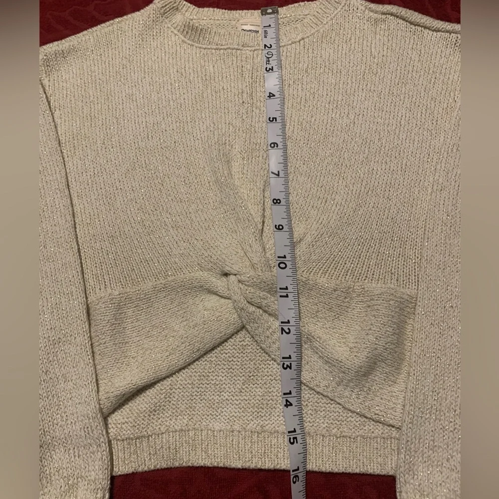OshKosh girl B'gosh Cream Crew Neck Sweater with Modern Twist Size 8